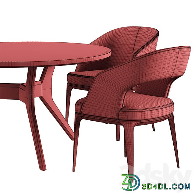 Pace Loom Chair ROLF BENZ 965 Table Table Chair 3D Models 3DSKY