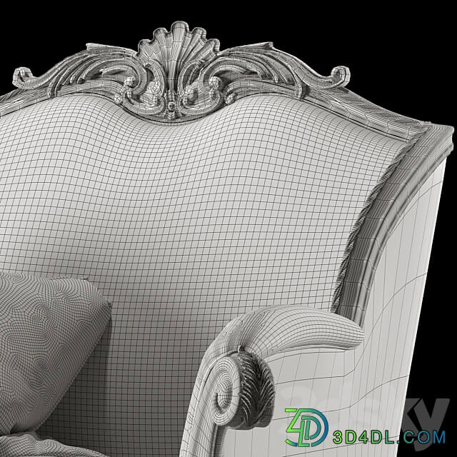 kosovart rococo armchair 3D Models 3DSKY