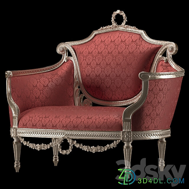 kosovart rococo armchair 3D Models 3DSKY