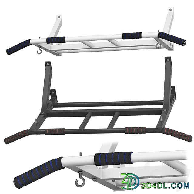 Set wall horizontal bar horizontal bar 3 in 1 and full horizontal bar bars press 3D Models 3DSKY