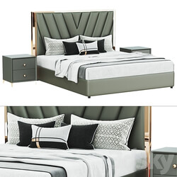 Nordic High end wedding bed design Bed 3D Models 3DSKY 