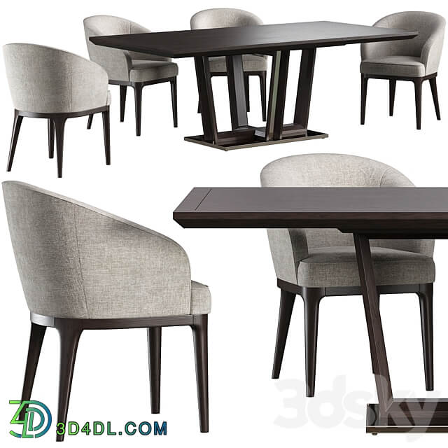 Dining table Tosconova Diamond chair Tosconova Eva Table Chair 3D Models 3DSKY