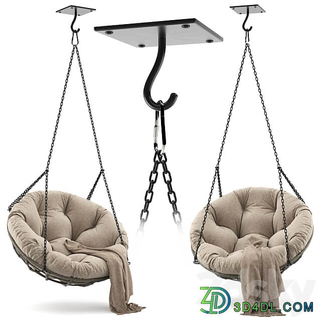 Hanging Papasan Chair 3D Models 3DSKY