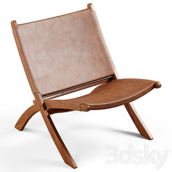 Zara Home Leather folding chair 3D Models 3DSKY 