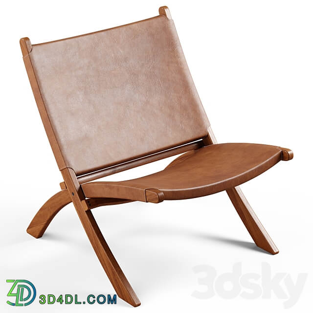 Zara Home Leather folding chair 3D Models 3DSKY