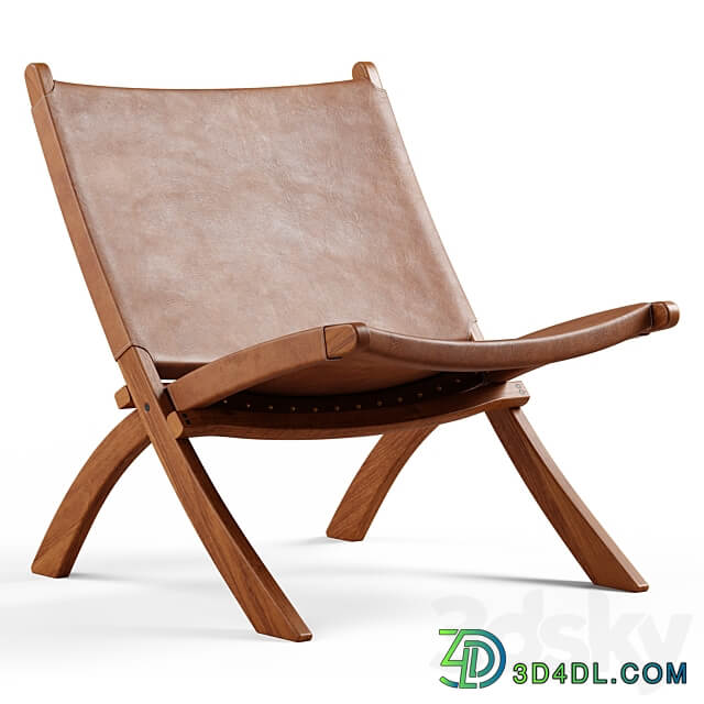 Zara Home Leather folding chair 3D Models 3DSKY