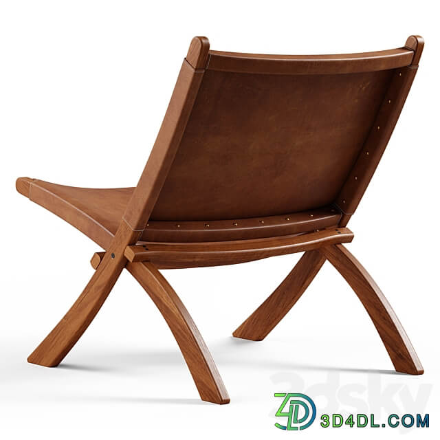 Zara Home Leather folding chair 3D Models 3DSKY