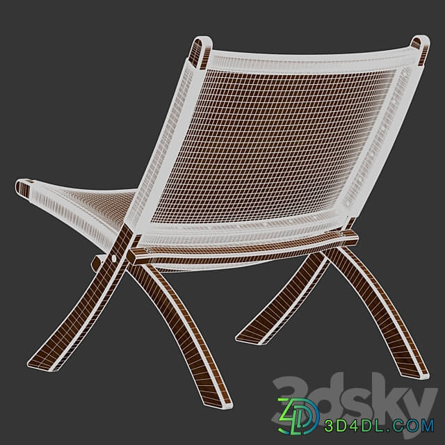 Zara Home Leather folding chair 3D Models 3DSKY