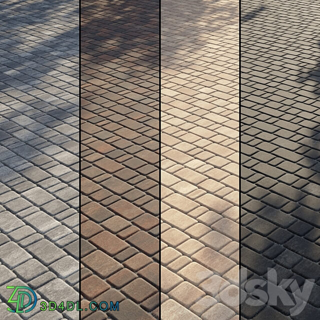 Paving Type 2 Set 13 3D Models 3DSKY