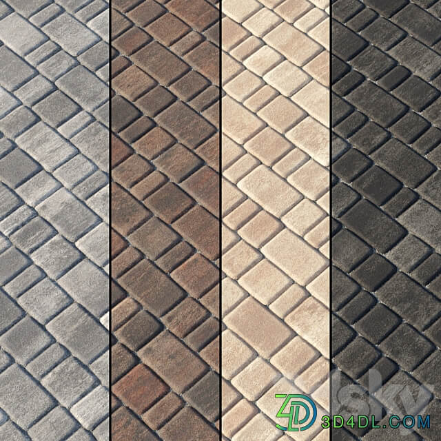 Paving Type 2 Set 13 3D Models 3DSKY