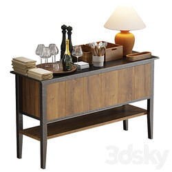 Waiter station with items 3D Models 3DSKY 