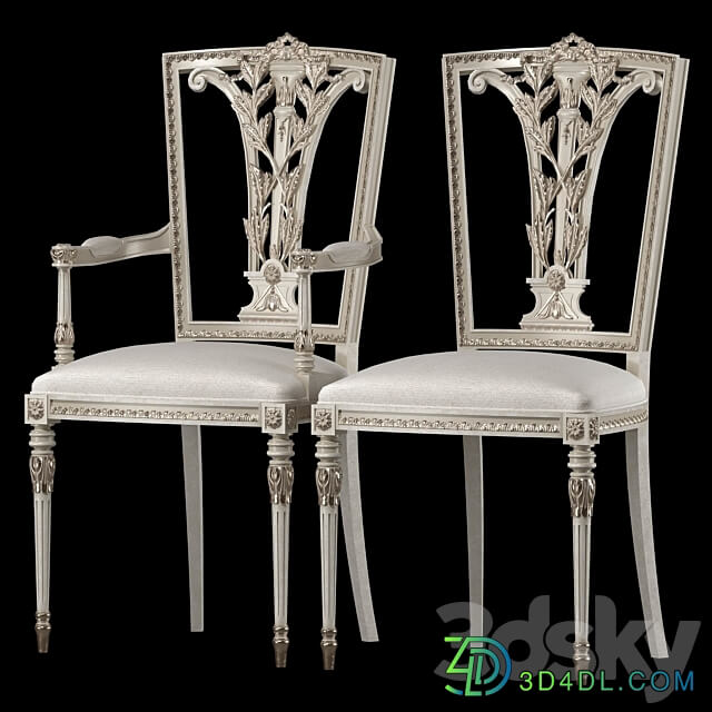 kosovart daphne table and chair Table Chair 3D Models 3DSKY