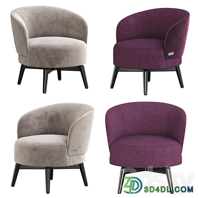 Fendi Casa Armchair 3D Models 3DSKY