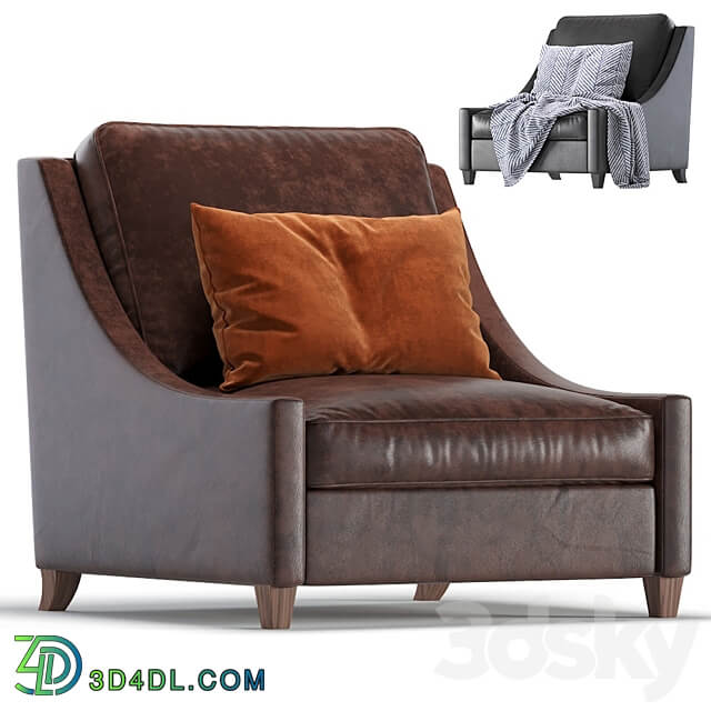 Leather Armchair Naples Cazarina Interiors 01 Кресло НЕАПОЛЬ 3D Models