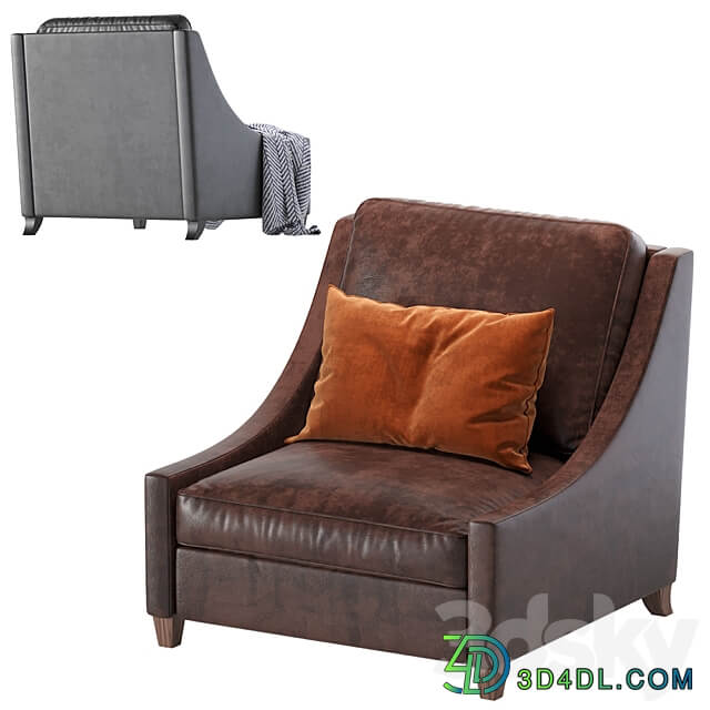 Leather Armchair Naples Cazarina Interiors 01 Кресло НЕАПОЛЬ 3D Models