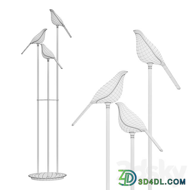 bird shaped floor lamp NOMI floor 3D Models 3DSKY