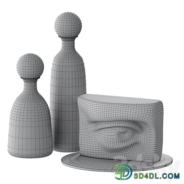 Decorative set for a coffee table 4 3D Models 3DSKY