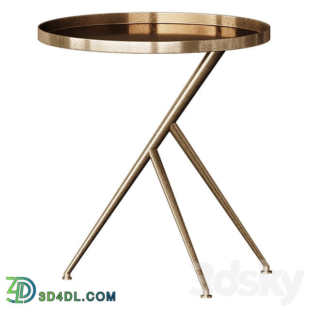 Cecilia Rough Brass Accent Table Coffee Table Coffee 3D Models 3DSKY