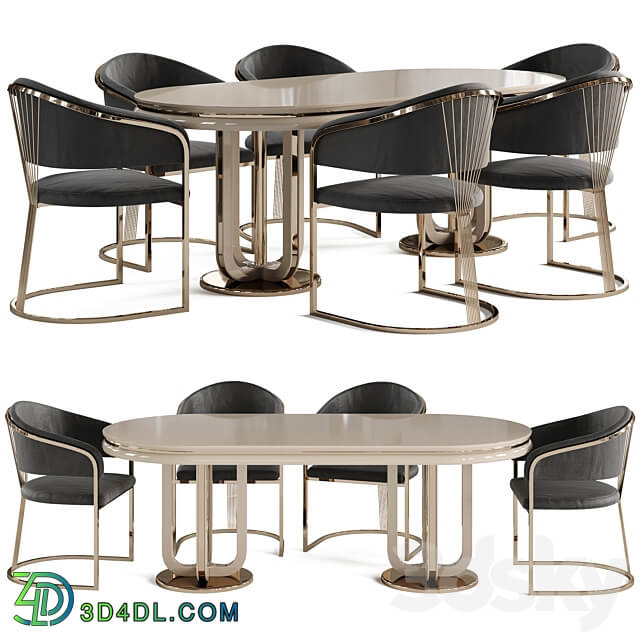 Dining table and chair Newland Jaguar Table Chair 3D Models 3DSKY