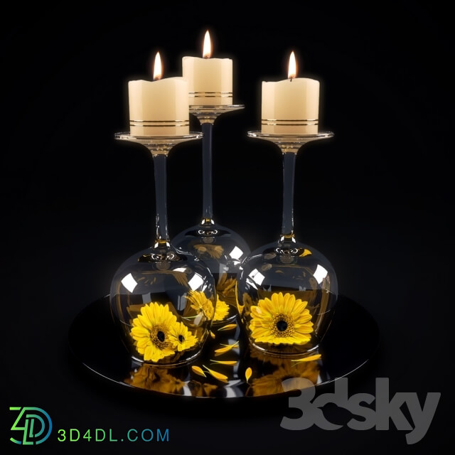 Decorative romantic candle