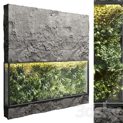 collection outdoor plant stand rock vertical garden wall glass bax vase 12 corona Fitowall 3D Models 3DSKY 