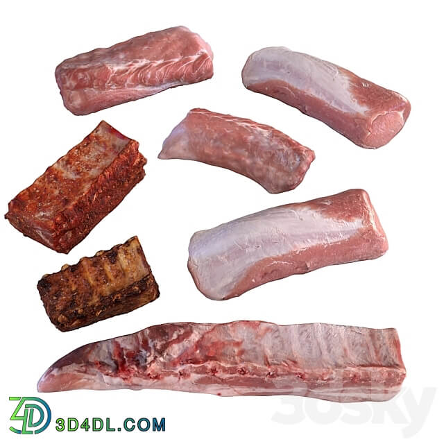 Meat Set 3D Models 3DSKY