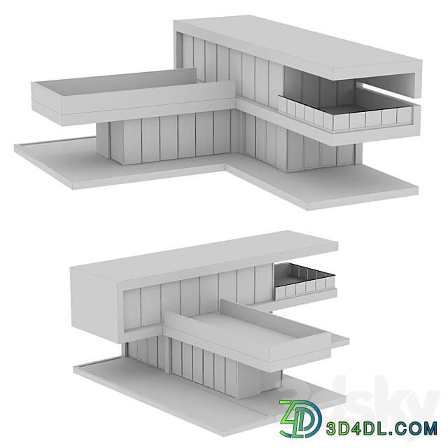 Modern House No4 3D Models 3DSKY