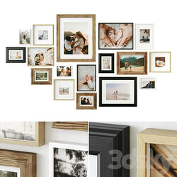 Family photo wall 3D Models 