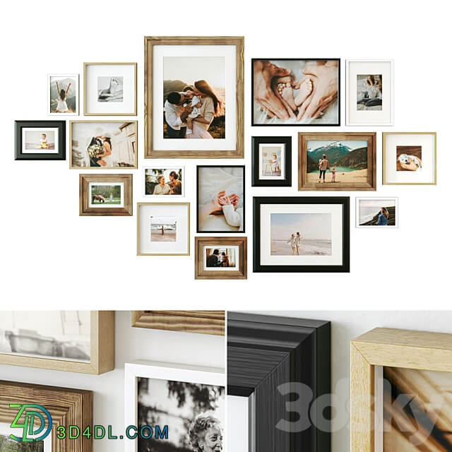 Family photo wall 3D Models