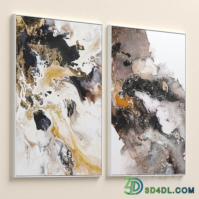 Abstract Neutral Wall Art C 360 3D Models 3DSKY