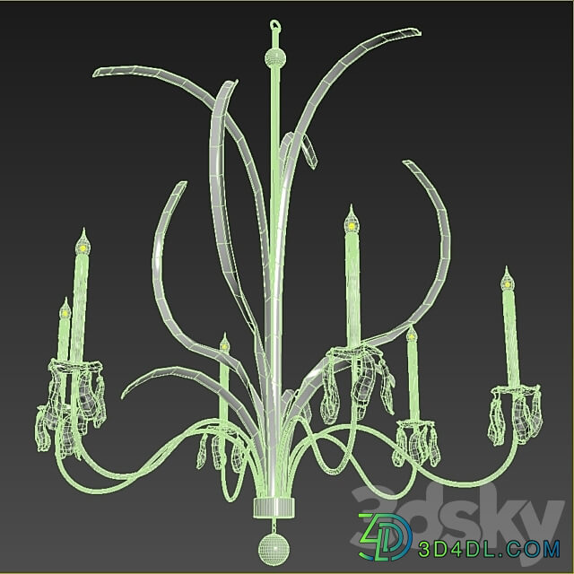 Low Country MARSH GRASS GRANDE CHANDELIER Pendant light 3D Models 3DSKY