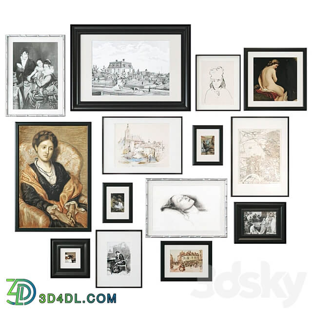 Large set of paintings 3D Models