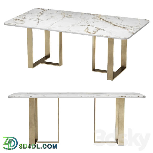 dining table carey wooden kors 3D Models 3DSKY