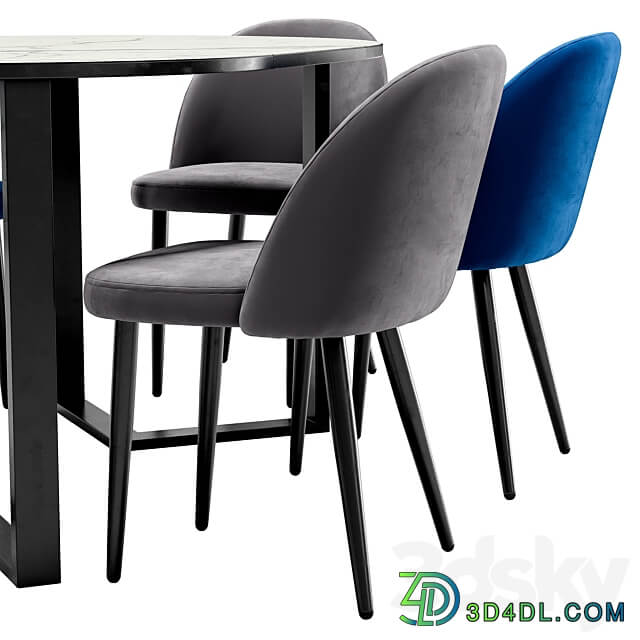 Melody dining chair and Sheffilton table Table Chair 3D Models 3DSKY