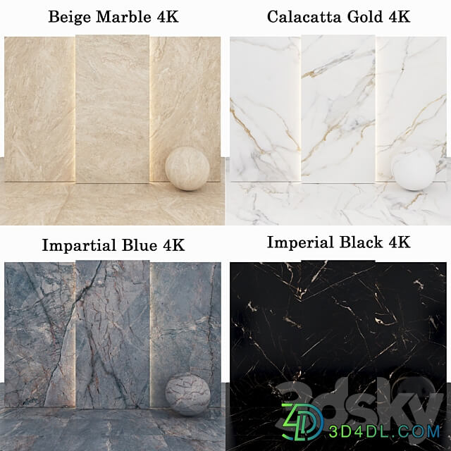 Collection Marble 53 3D Models 3DSKY