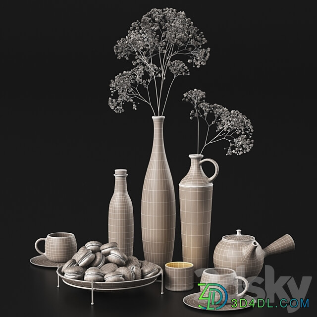 Decorative set 047 3D Models