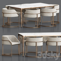 Deja Vu Chair Canto Table Dining Set Table Chair 3D Models 