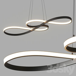 LED Pendant Light 75cm Acrylic Dimmable Pendant light 3D Models 
