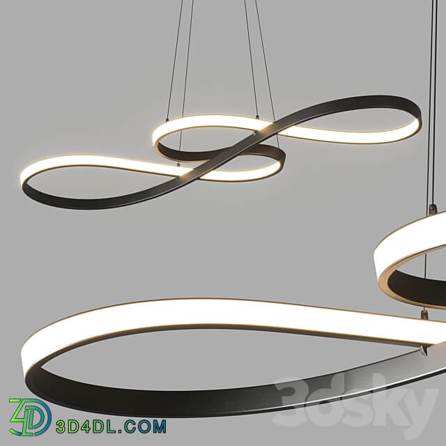 LED Pendant Light 75cm Acrylic Dimmable Pendant light 3D Models