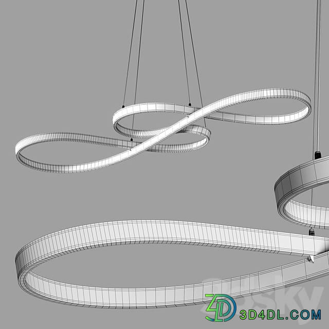 LED Pendant Light 75cm Acrylic Dimmable Pendant light 3D Models