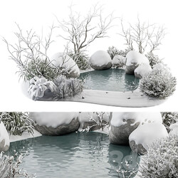 Landscape Furniture Snowy Lake Set 48 V Other 3D Models 
