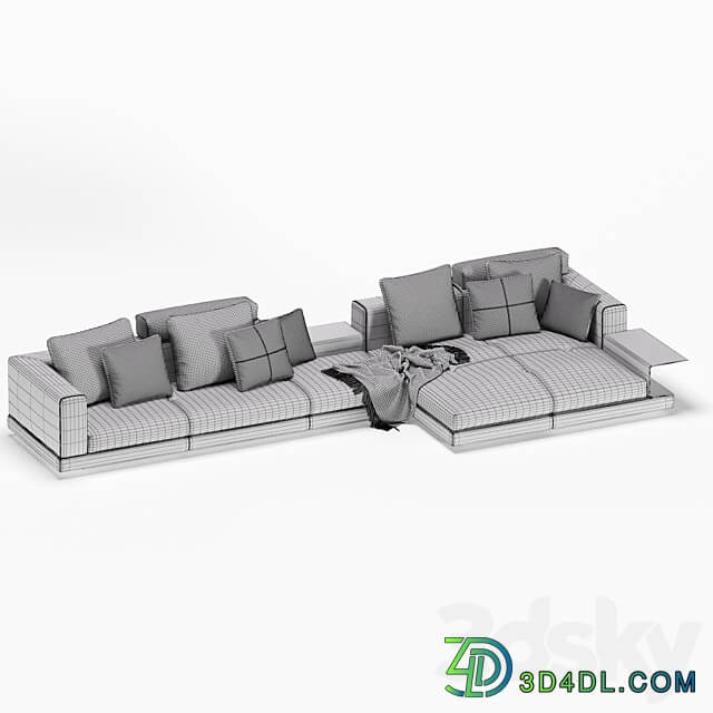 Minotti sofa modular connery 3D Models