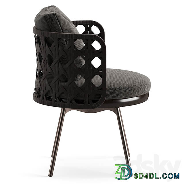 Minotti Torii Nest Dining Little Armchair 3D Models