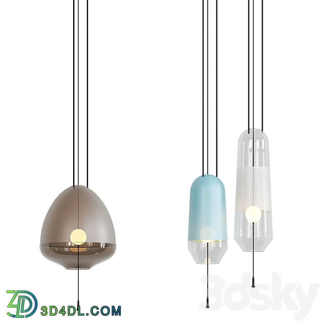 Limpid Handblown Glass Lights from VANTOT Pendant light 3D Models