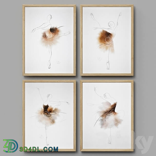 Set of paintings 3D Models