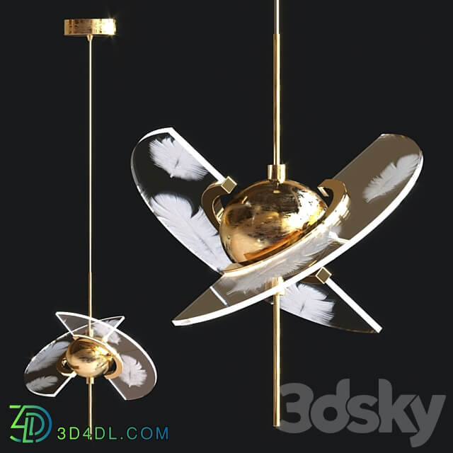 FLY Chandelier single Pendant light 3D Models