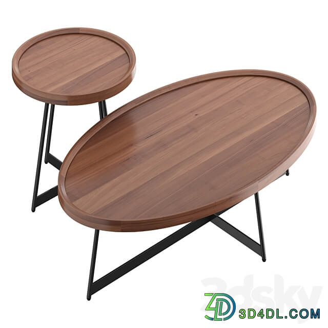Nordic living room solid wood coffee table 3D Models