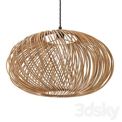 Oliver Bonas Espiral Natural Rattan Pendant Lamp Shade Pendant light 3D Models 