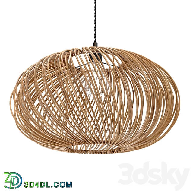 Oliver Bonas Espiral Natural Rattan Pendant Lamp Shade Pendant light 3D Models