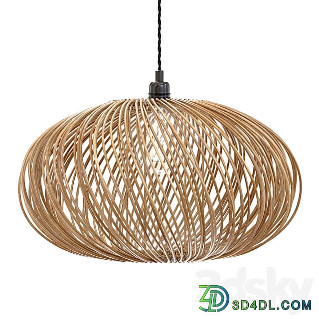 Oliver Bonas Espiral Natural Rattan Pendant Lamp Shade Pendant light 3D Models